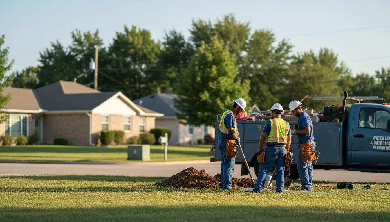 Residential water line and bathroom plumbing service in Titusville, NJ